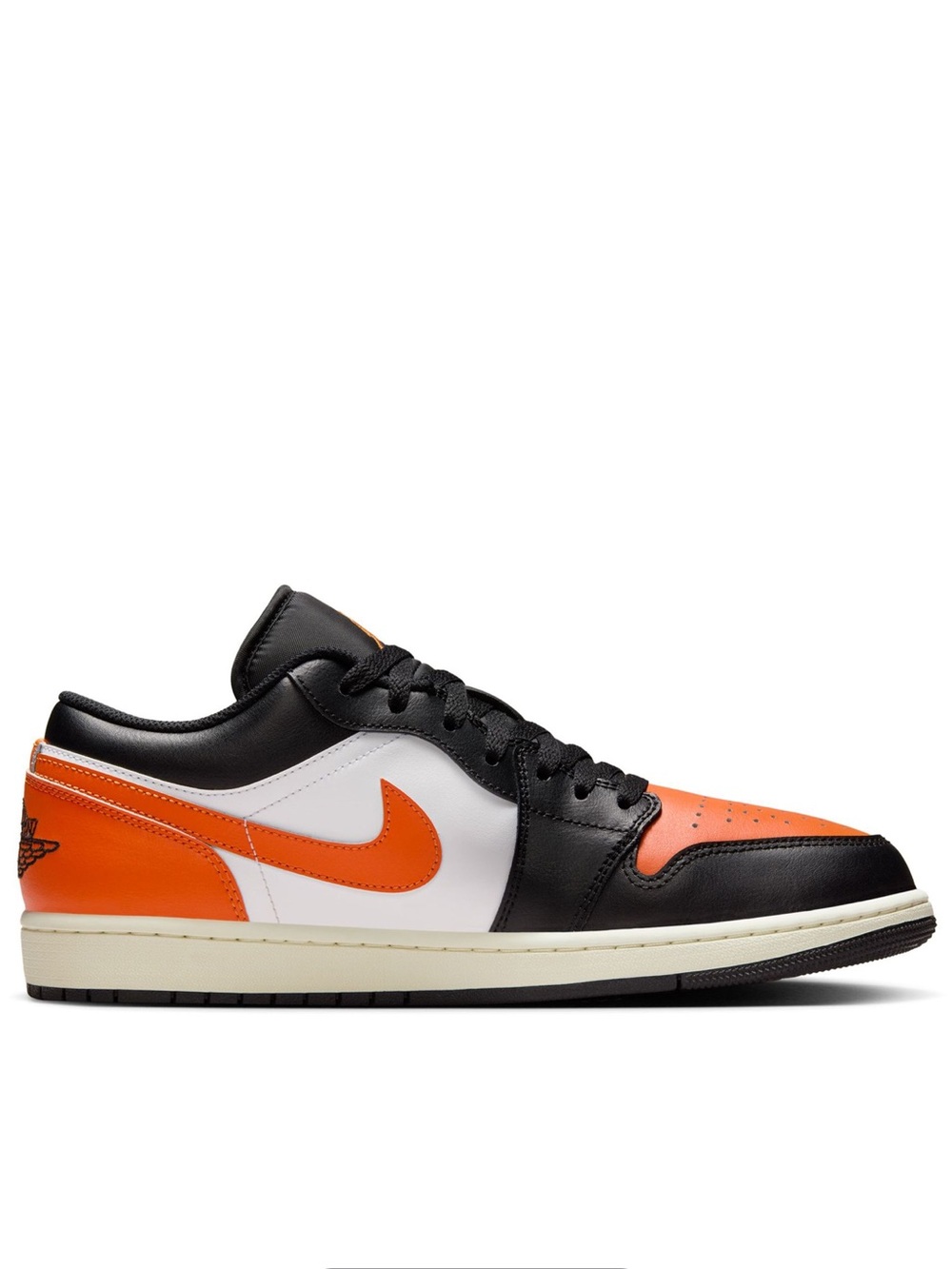 Nike Air Jordan 1 Low - Black/White/Orange Men's Sneakers - Picture 2 of 14